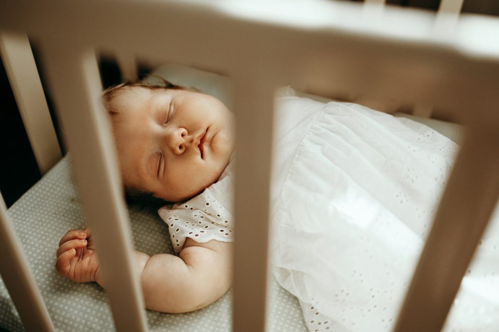 Baby Girl Sleep in Bed