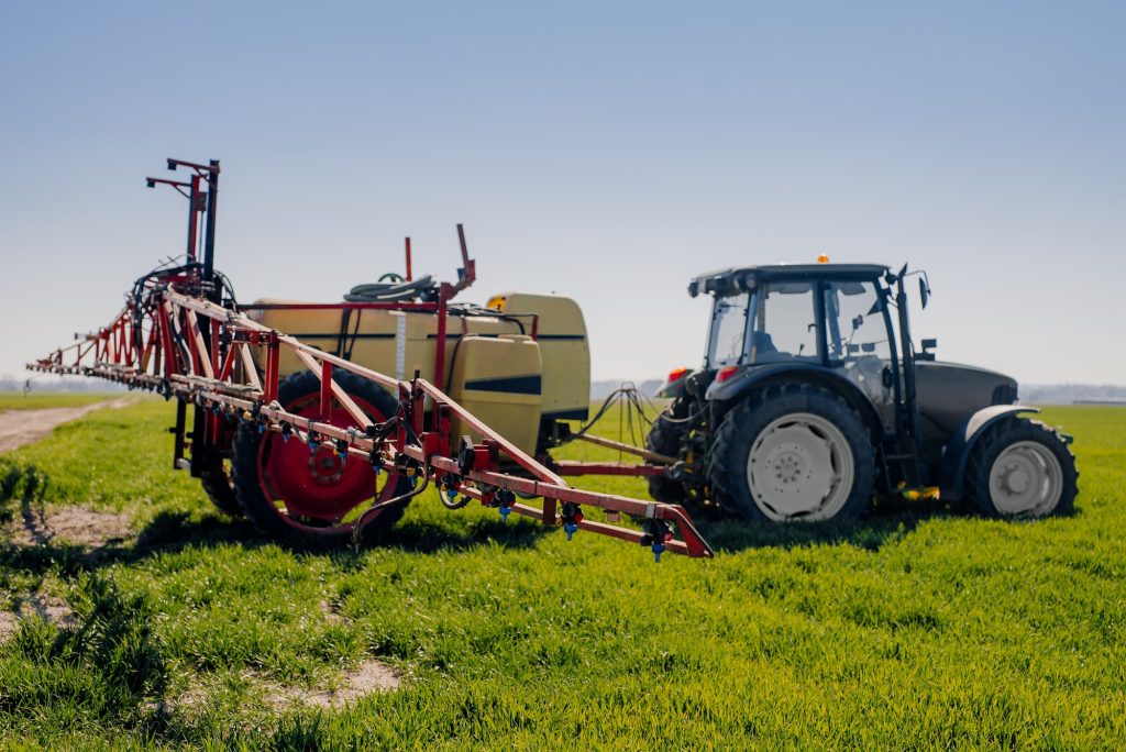 View of Tractor Ready to Spraying Herbicides